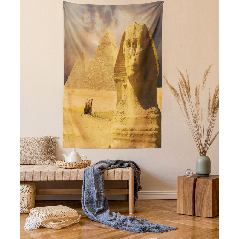 Sphinx Old Face Tapestry