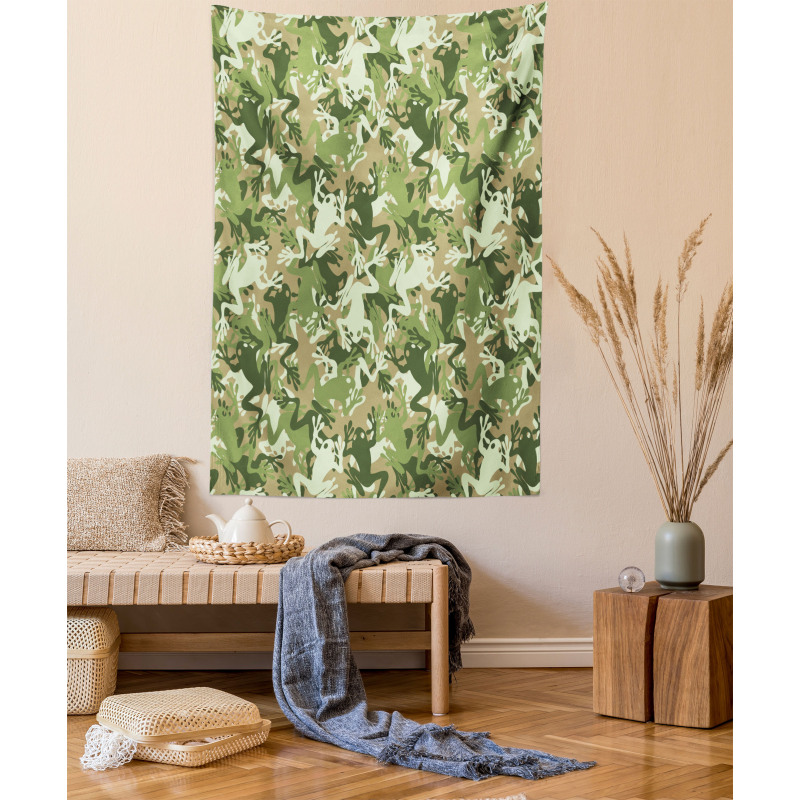 Skull Camouflage Design Tapestry