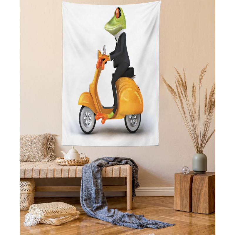 Italian Frog Motorcycle Tapestry