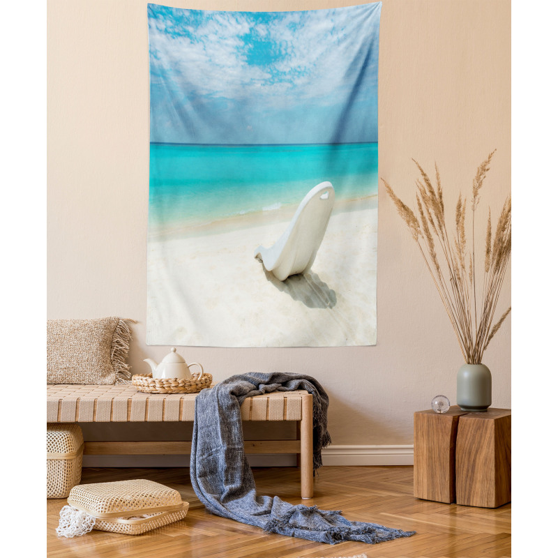 Maldives Beach Sunny Day Tapestry