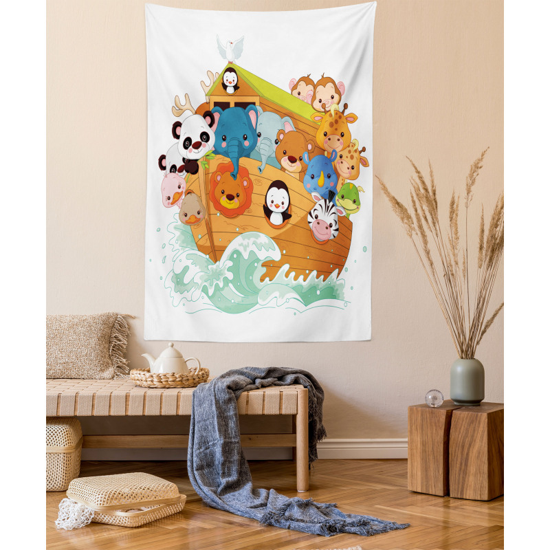 Colorful Ark Lions Tapestry