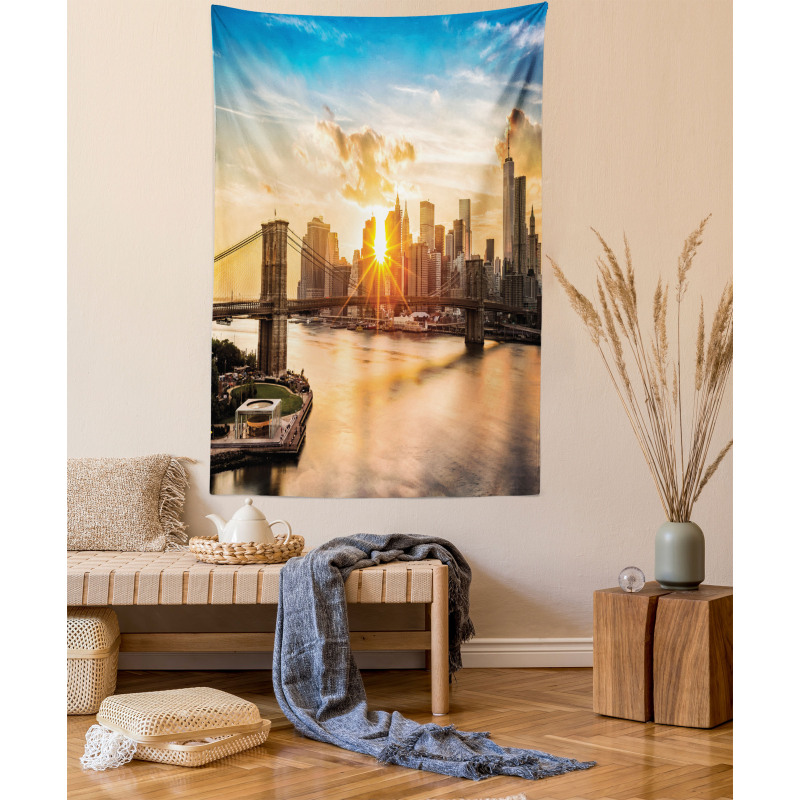 Cityscape of Brooklyn Tapestry