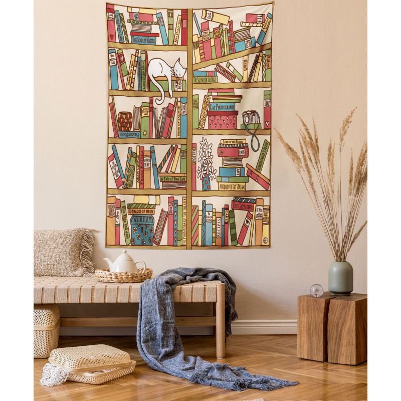 Nerd Bohem Cat Kitten Tapestry