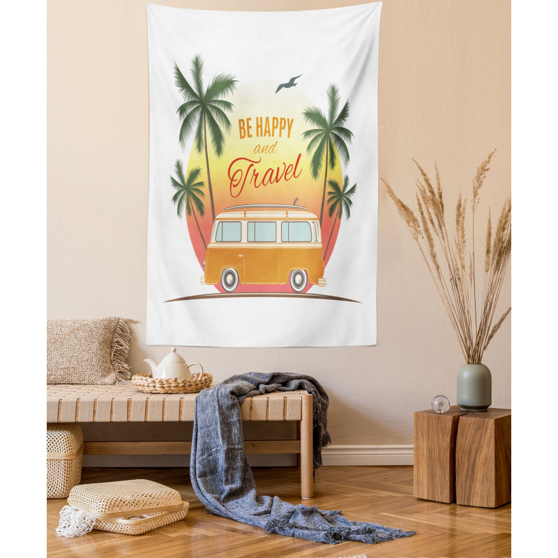 Retro Palms Free 60s Tapestry