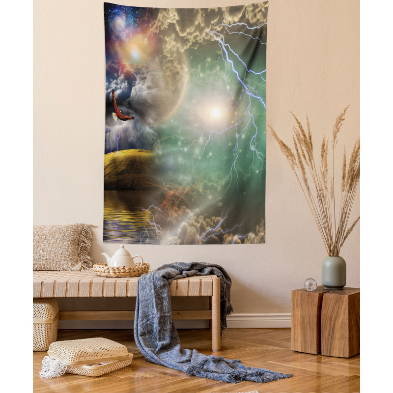 Eagle Thunder Clouds Tapestry