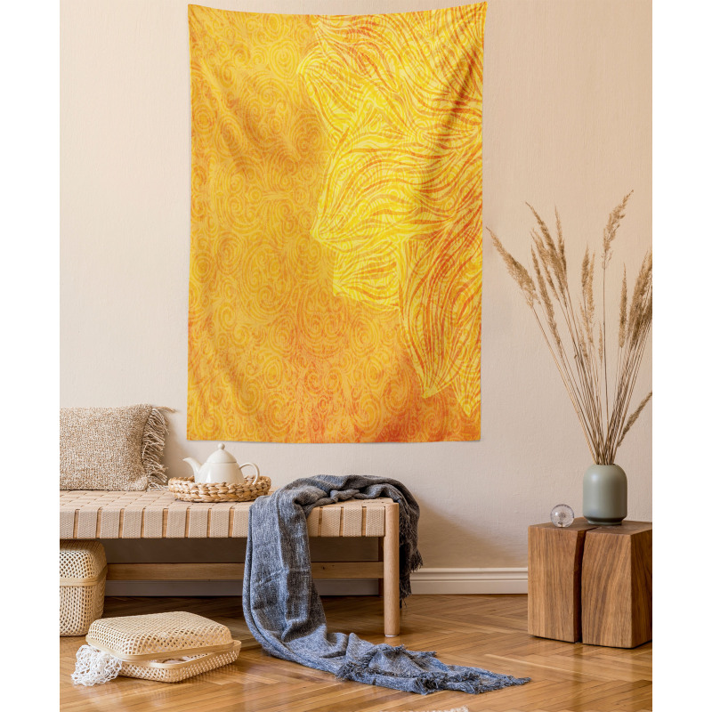 Old Tibal Grunge Motif Tapestry