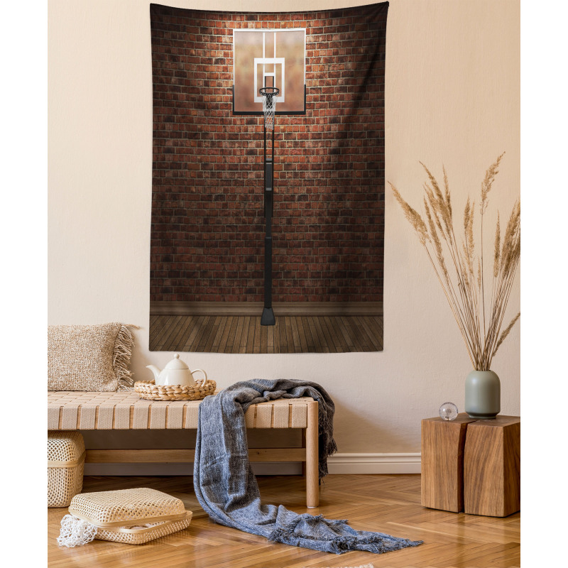 Basketball Field Sports Tapestry
