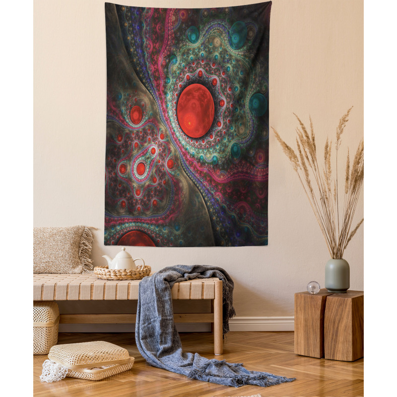 Vintage Abstract Forms Tapestry