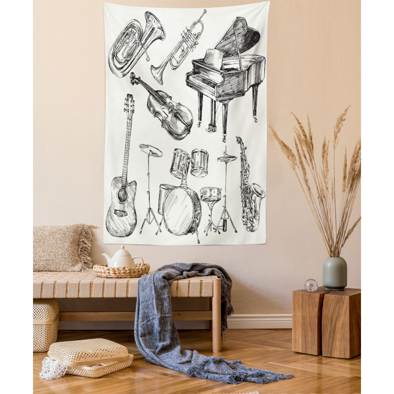 Musical Instruments Tapestry