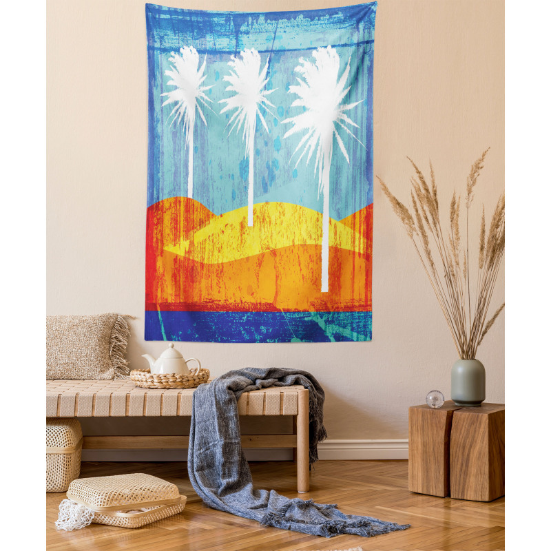 Tropic Beach Palms Tapestry