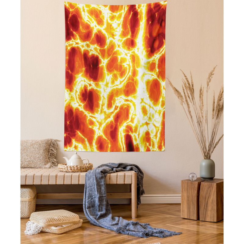 Hot Burning Lava Fire Tapestry