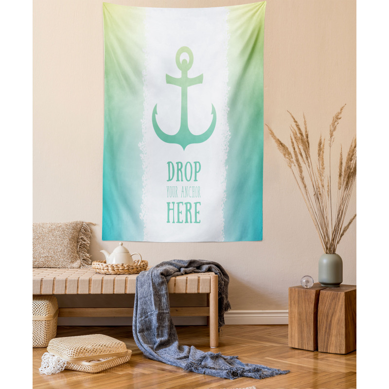 Words Green Ombre Anchor Tapestry