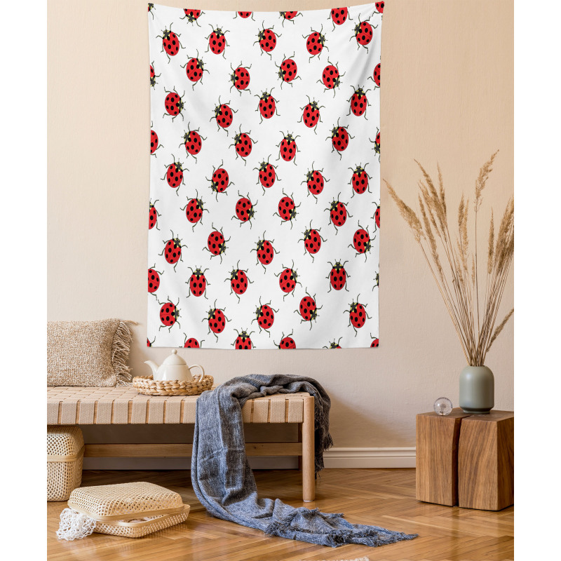 Ladybugs Patterns Tapestry