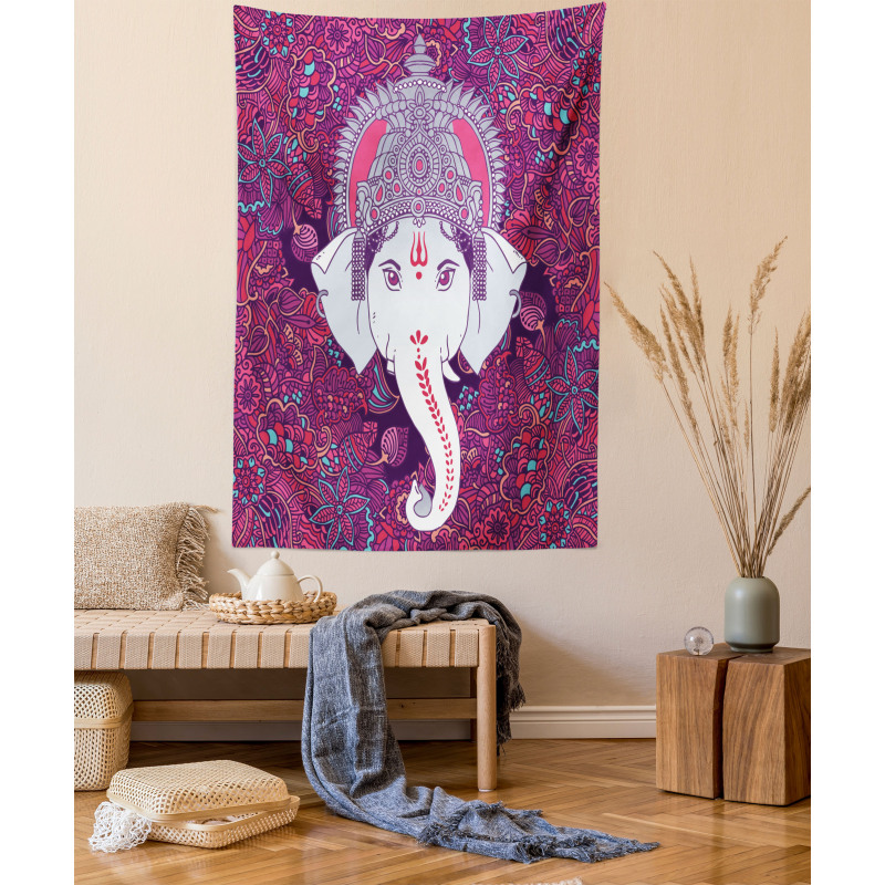 Elephant Mandala Art Tapestry