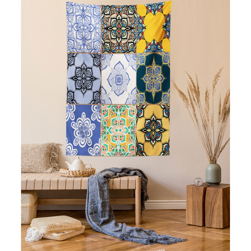 Boho Portugese Tiles Tapestry