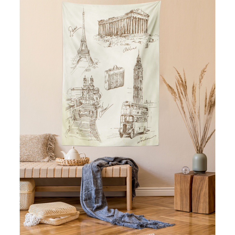 Travel over Europe Tapestry