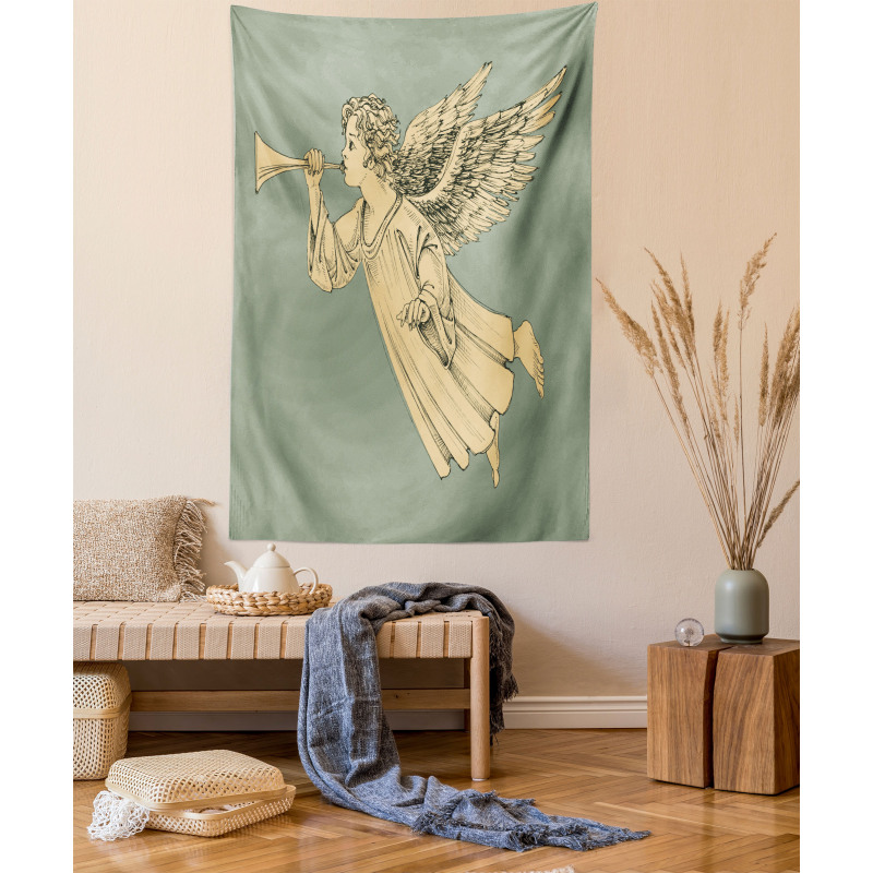 Flying Angel Art Tapestry