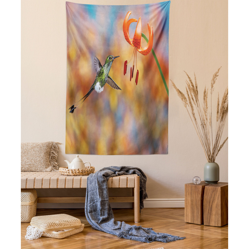 Racket Tail Lily Nectar Tapestry