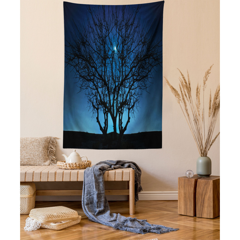 Night Moon Cosmos Tapestry