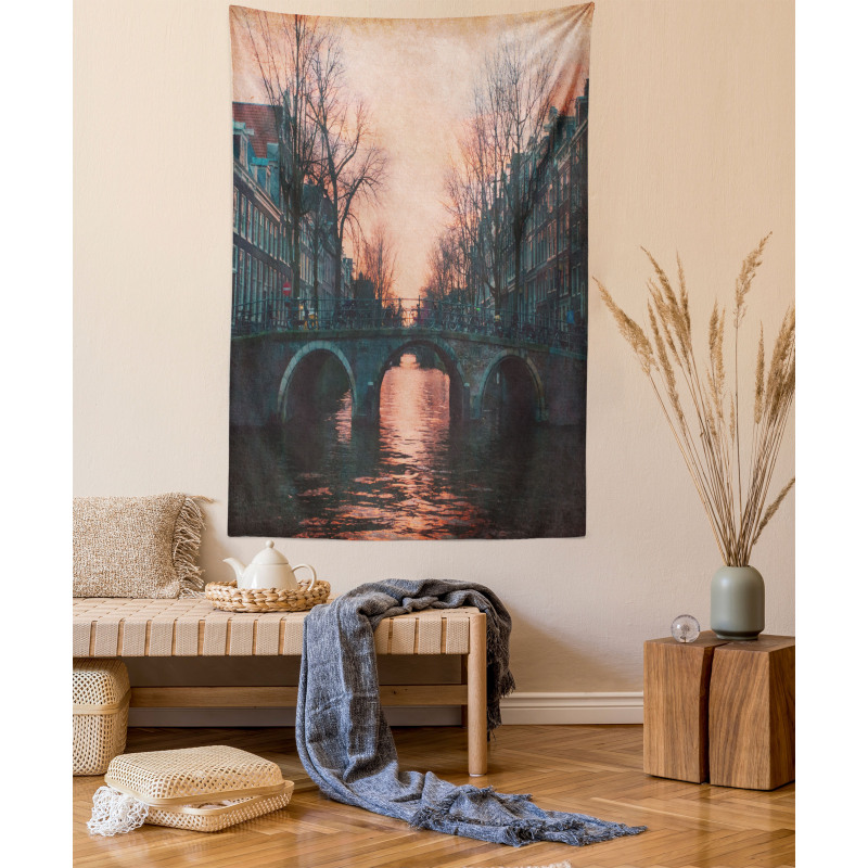 Amsterdam Vintage Bridge Tapestry