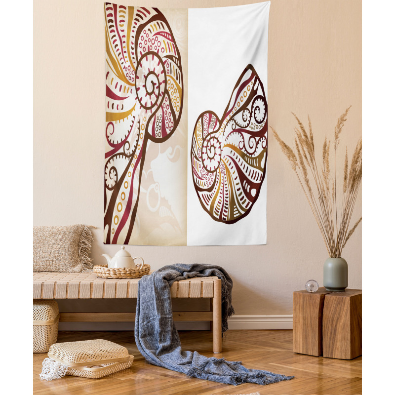 Seashells Abstract Boho Tapestry