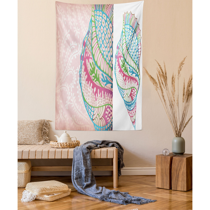 Seashells Ornate Vivid Tapestry