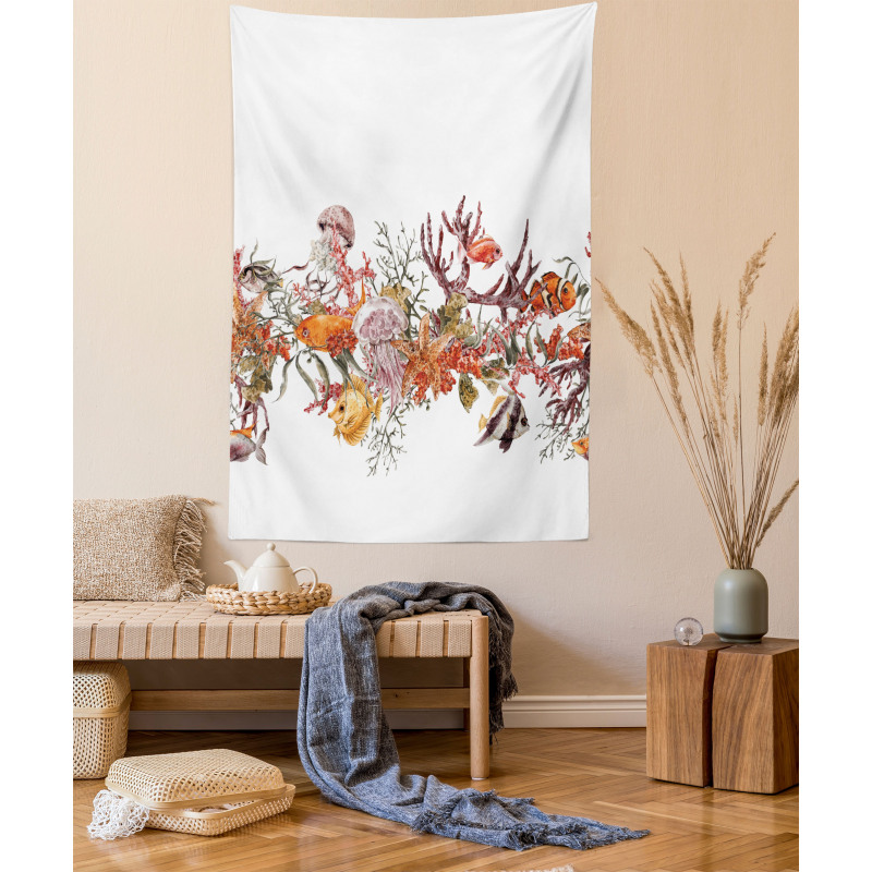 Coral Algea Sealife Tapestry