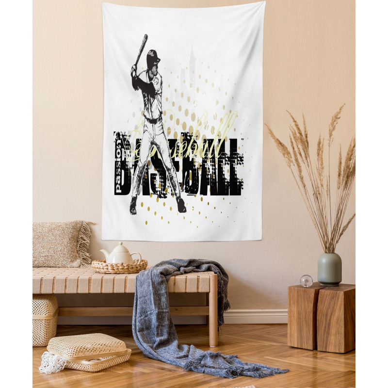 Baseball Grunge Batting Tapestry