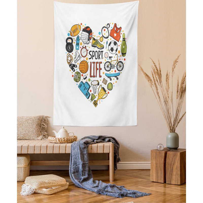 Heart with Sport Tapestry