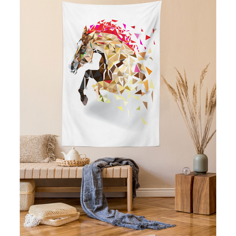 Abstract Art Wild Horse Tapestry