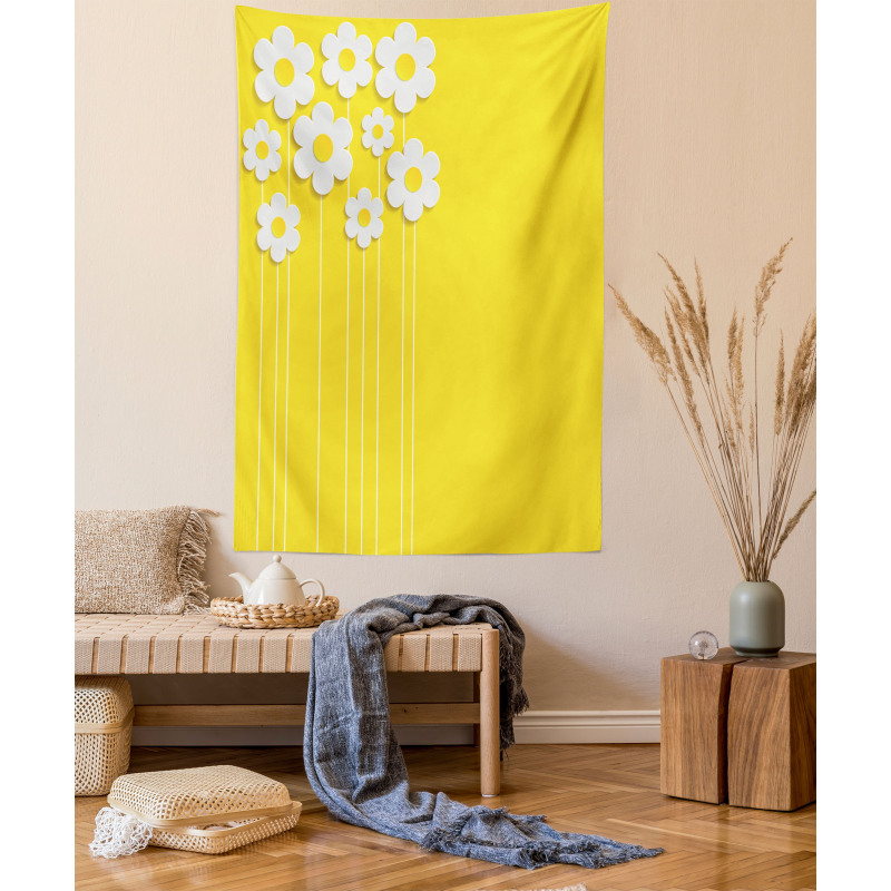 Cartoon Spring Flowers Tapestry