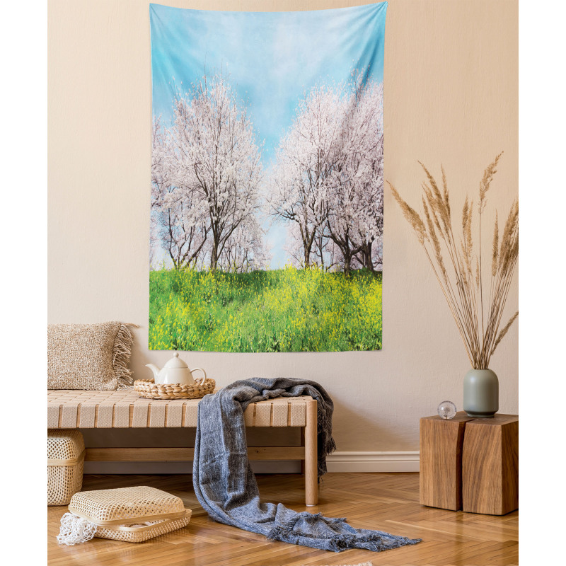 Japanese Spring Flowers Tapestry