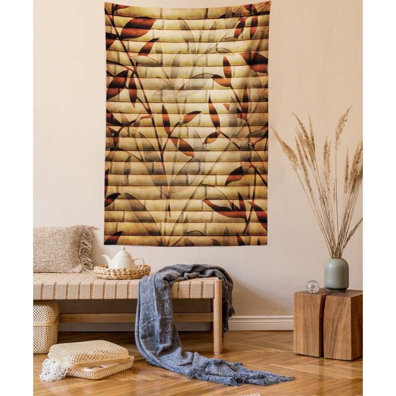 Bamboo Leaves Bohemian Tapestry