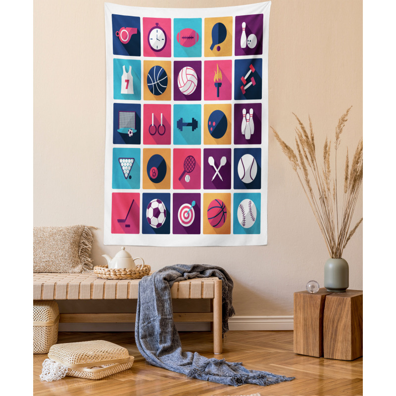 Bowling Collage Tapestry