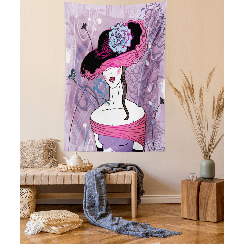 Floral Noble Lady Fashion Tapestry