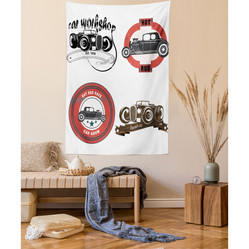 Retro Cars Pop Art Tapestry