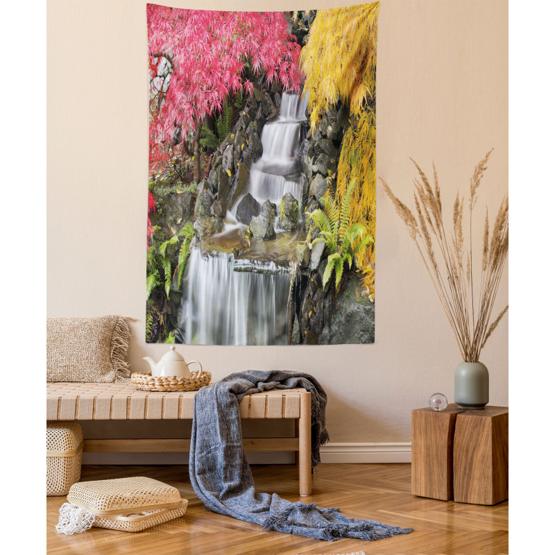 Tropical Fall Flowers Tapestry