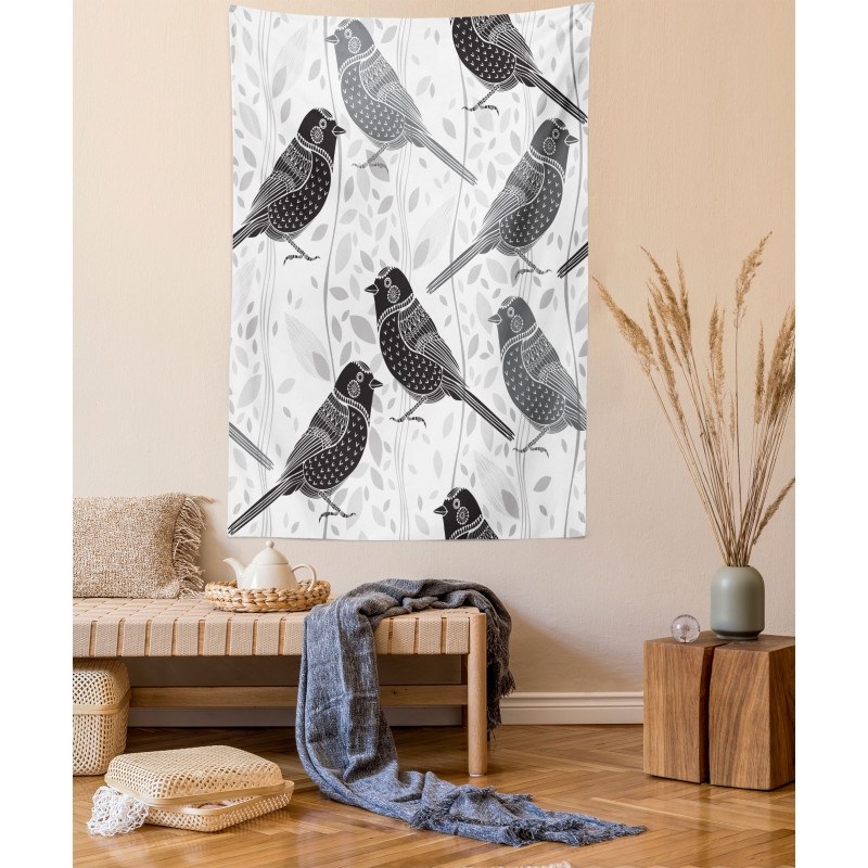 Birds and Floral Patterns Tapestry