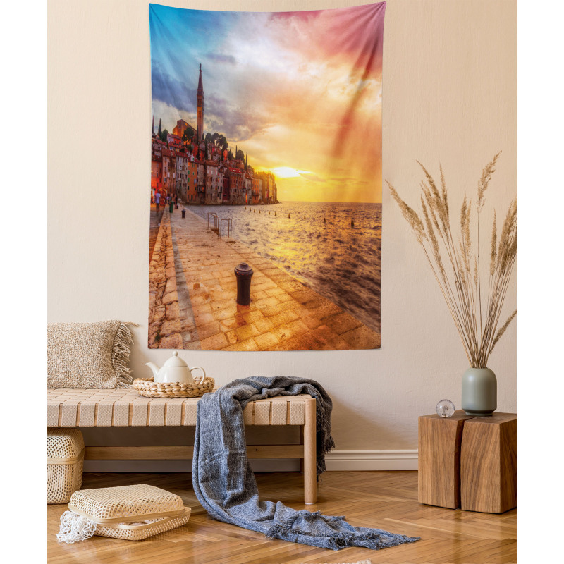 Sunset Seashore Coast Tapestry