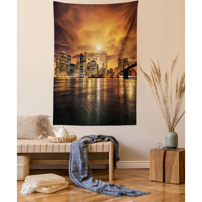 Manhattan at Sunset Tapestry