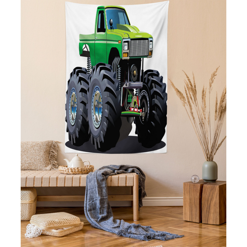 Monster Pickup Truck Tapestry