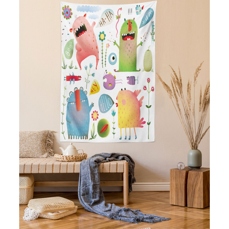 Imaginary Creatures Fun Tapestry