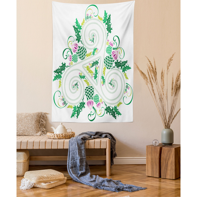 Celtic Curved Lines Art Tapestry