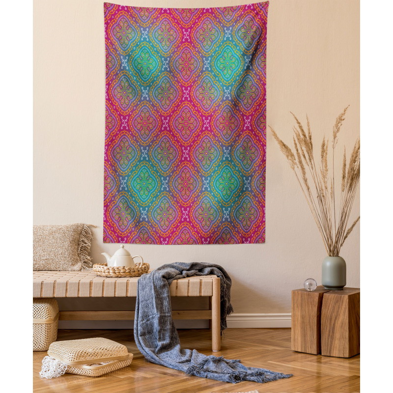 Boho Ombre Floral Tapestry