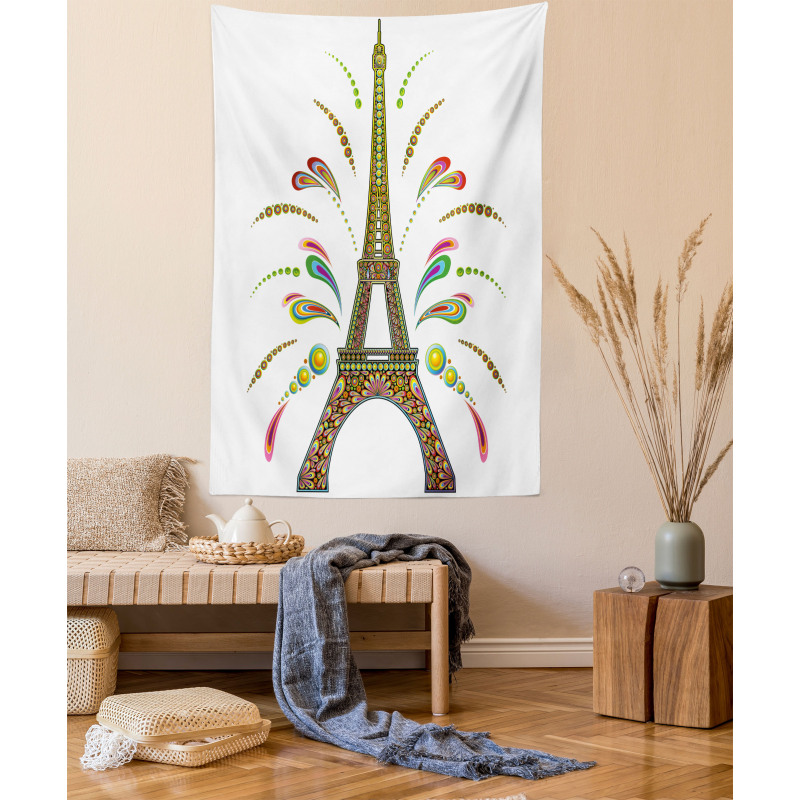 Eiffel Fireworks Tapestry