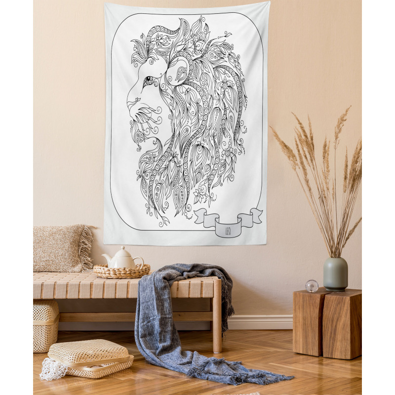 Zodiac Leo Lion Sign Tapestry