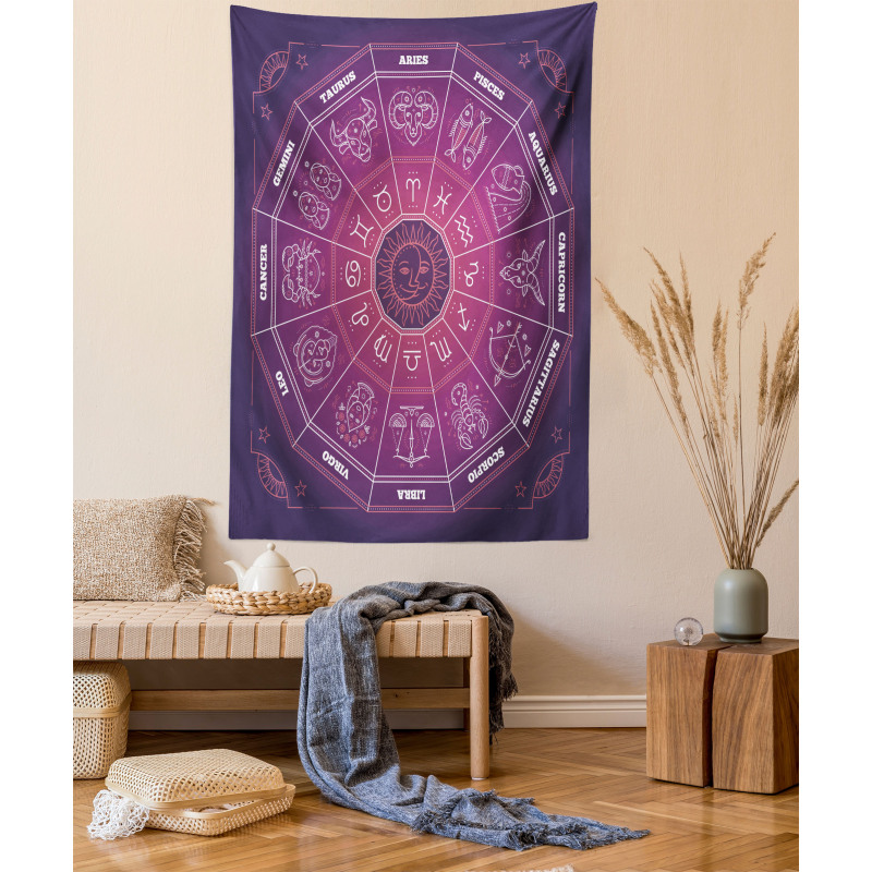 Colorful Astrology Signs Tapestry