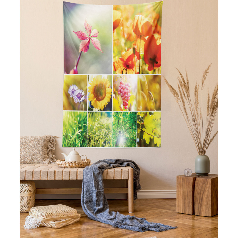 Flower Countryside View Tapestry