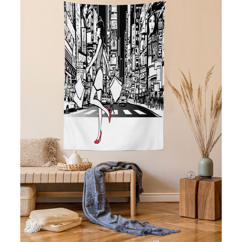 Shopper Girl NYC Tapestry