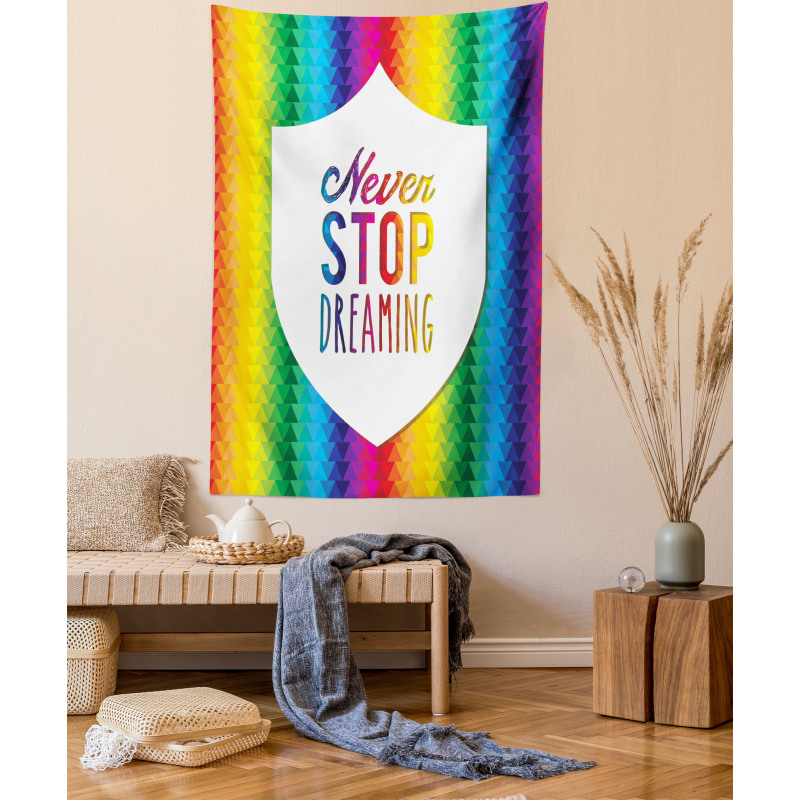 Rainbow Words Tapestry